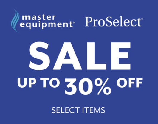 ProSelect and Master Equipment Sale.