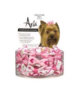 Aria Pretty In Pink Bow Canister 48Pc