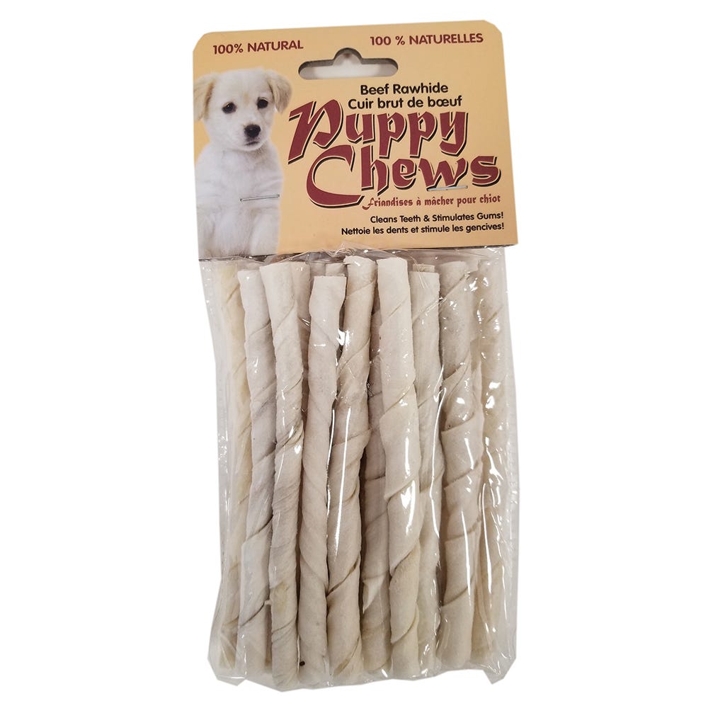 Can puppies chew rawhide sale