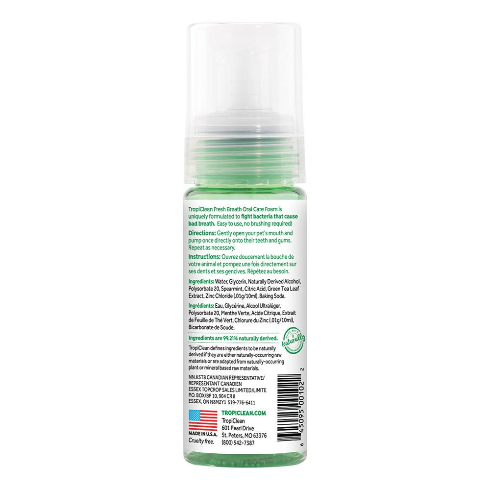Tropiclean fresh breath foam discount
