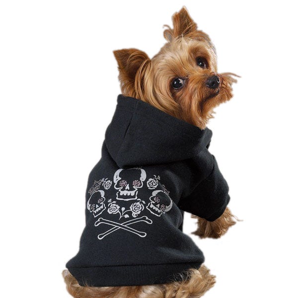 Crowned Crossbone Dog Hoodie Basic Sweatshirt Shirt Pet Coat Hoodies Zack & Zoey