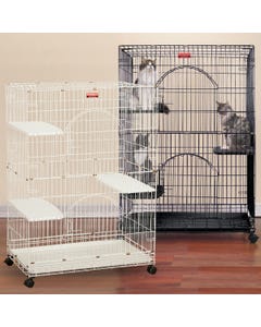 ProSelect Foldable Cat Cage 35.5Lx24Wx48 Blk